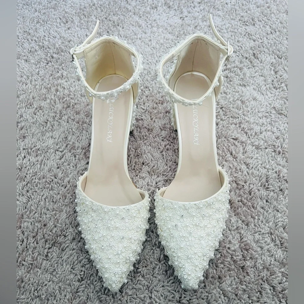 Pearl Wedding Heel - Picture 2 of 11